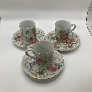 Set Of‎ Three Express Otagiri Japan Teacups With Saucers